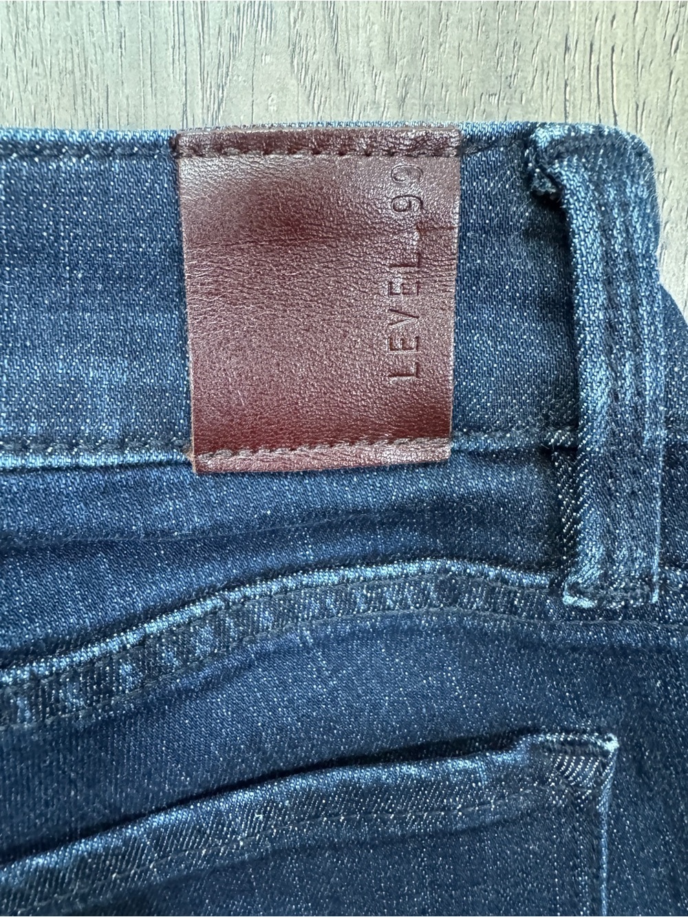 Level 99 Dark Wash Skinny Jeans with Red Stripe Trim 28 - Picture 11 of 11